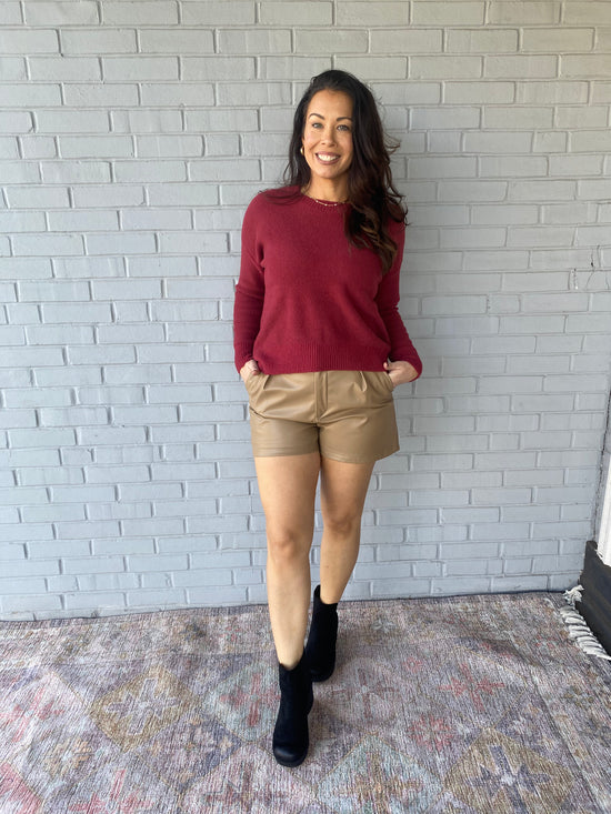 Charlie Crewneck Sweater Burgundy