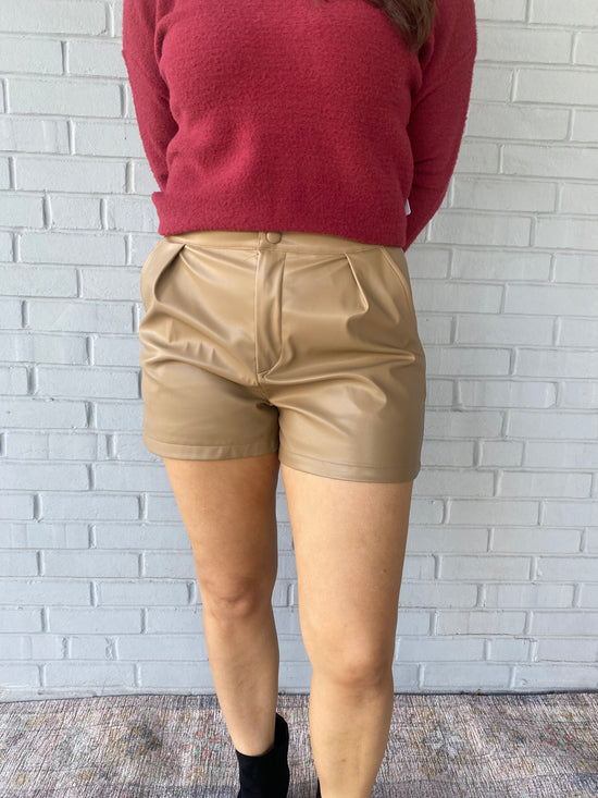 Load image into Gallery viewer, Cross the Sand Leather Shorts
