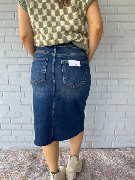 Load image into Gallery viewer, Tangled In Blue Denim Skirt
