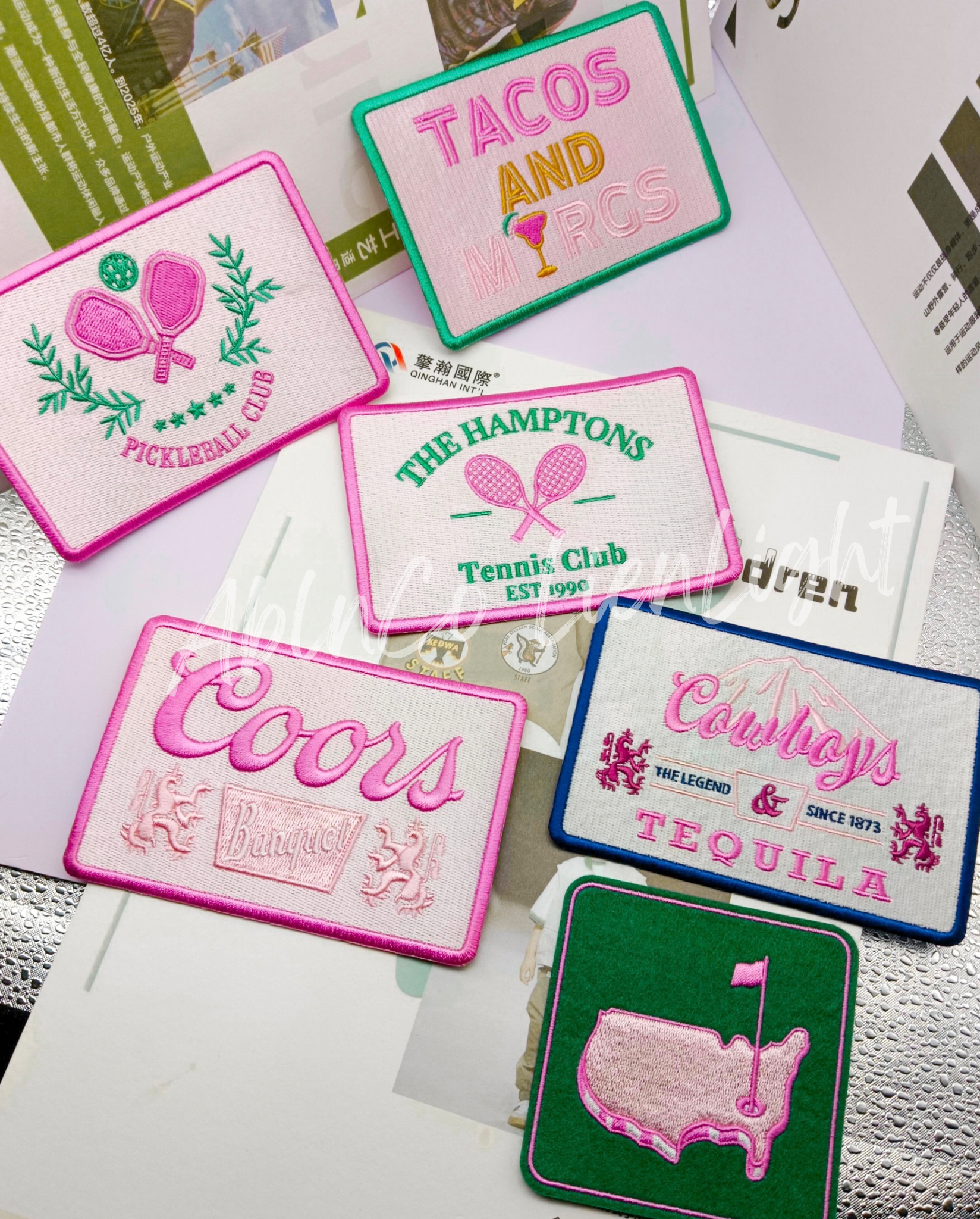 Preppy pink coors patch trucker hat embroidery patches – Piccolo ...