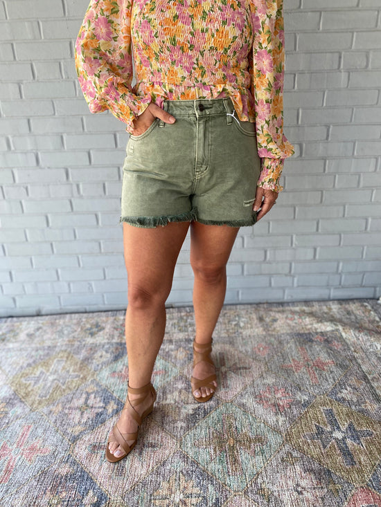 Cate High Rise Denim Short