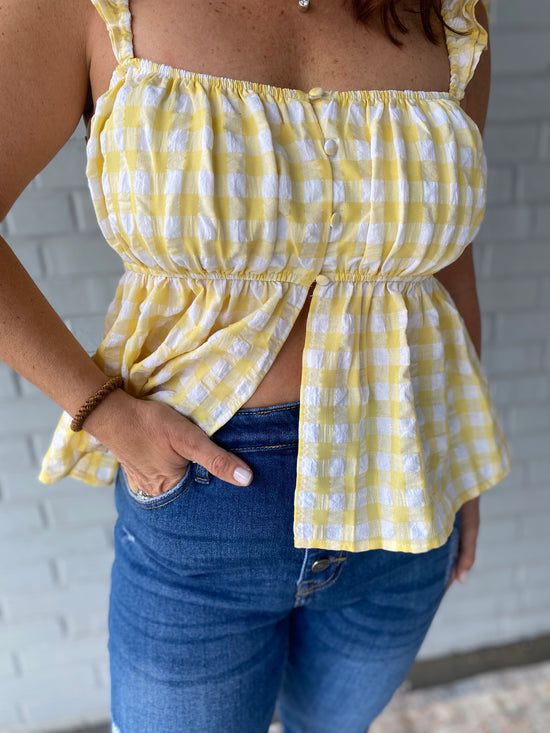 Load image into Gallery viewer, Gingham Dreams Top
