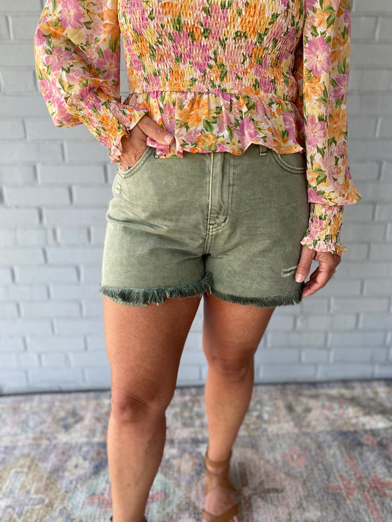 Cate High Rise Denim Short