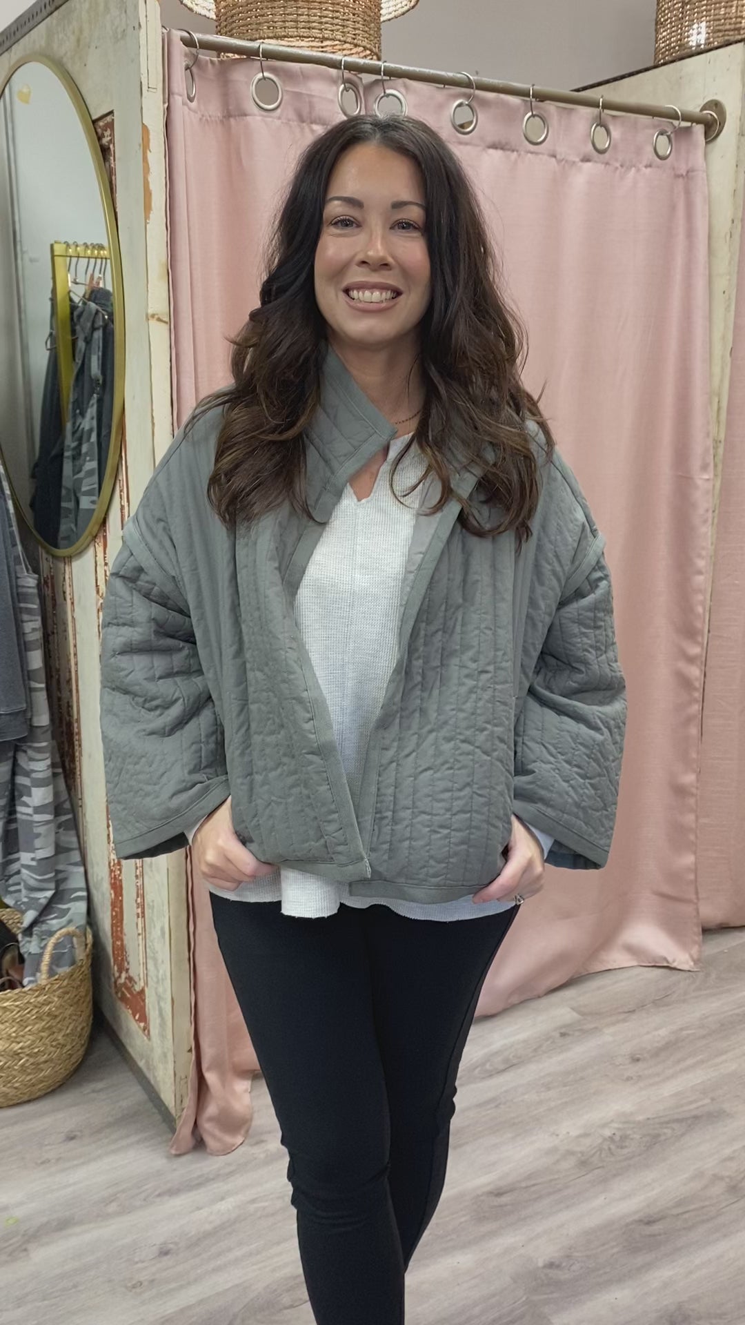 Load and play video in Gallery viewer, Moody Monday Quilted Jacket
