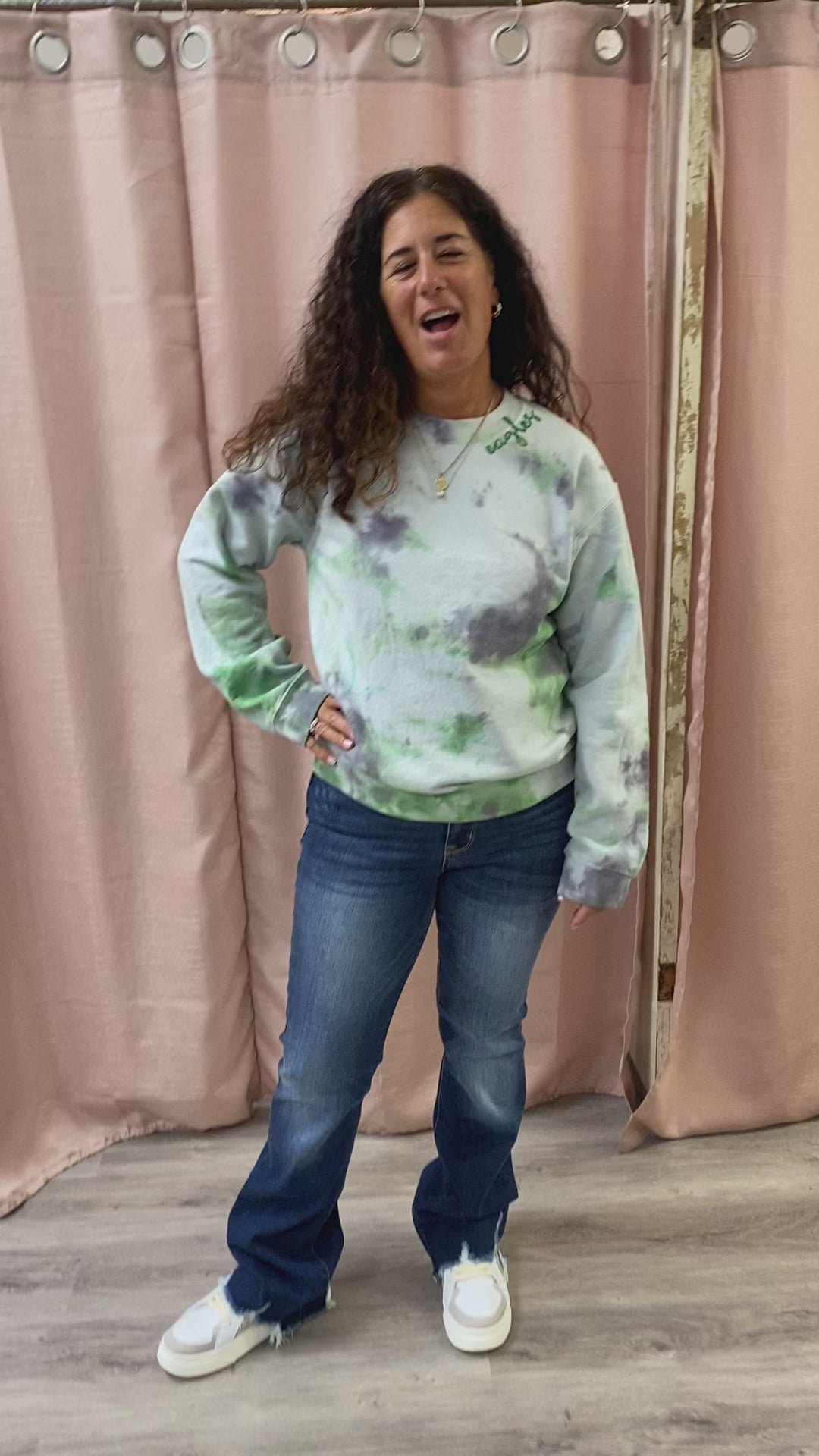 Load and play video in Gallery viewer, Eagles Crew mix tie dye -
