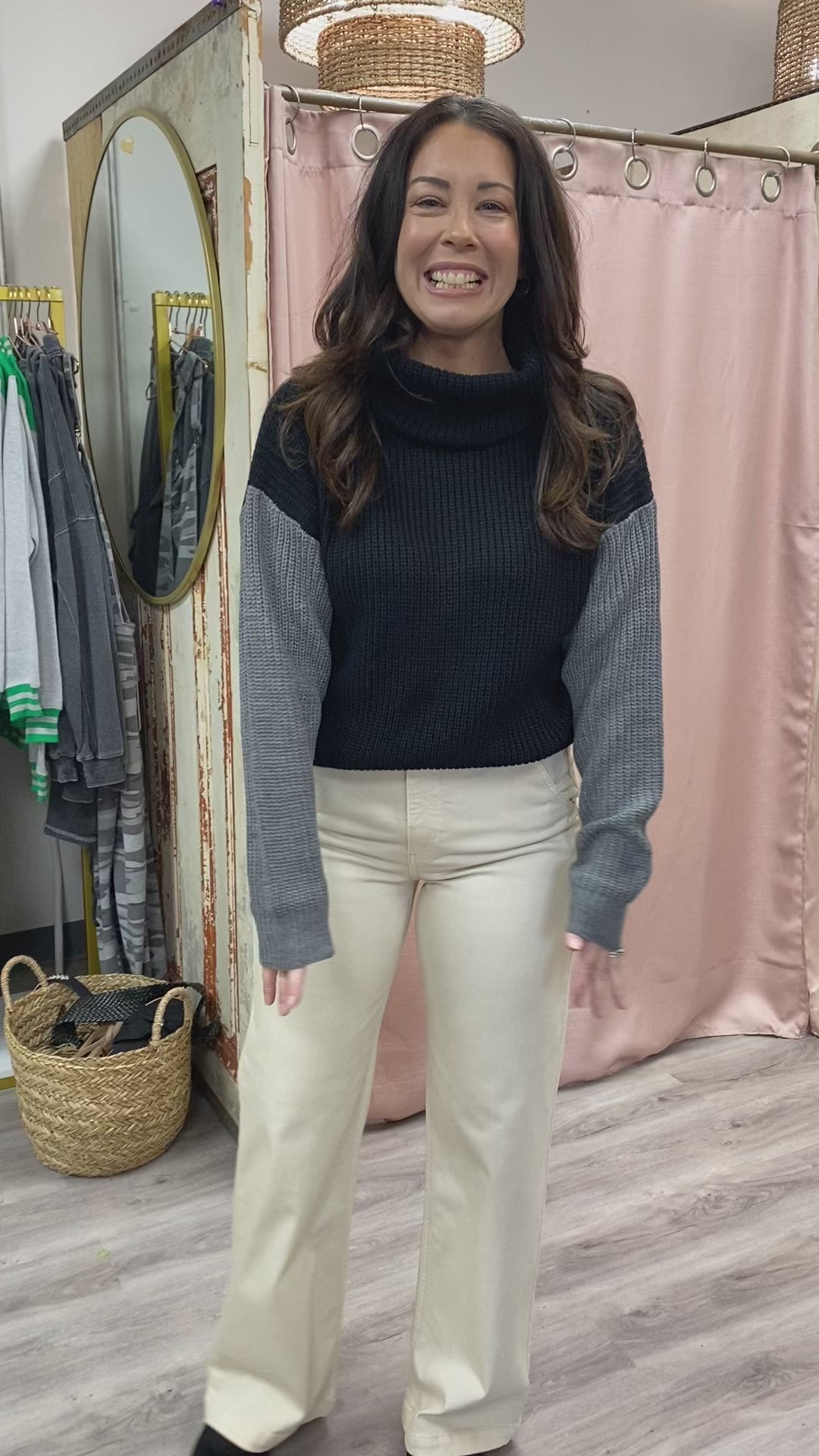 Load and play video in Gallery viewer, Moody Hues Turtleneck Sweater

