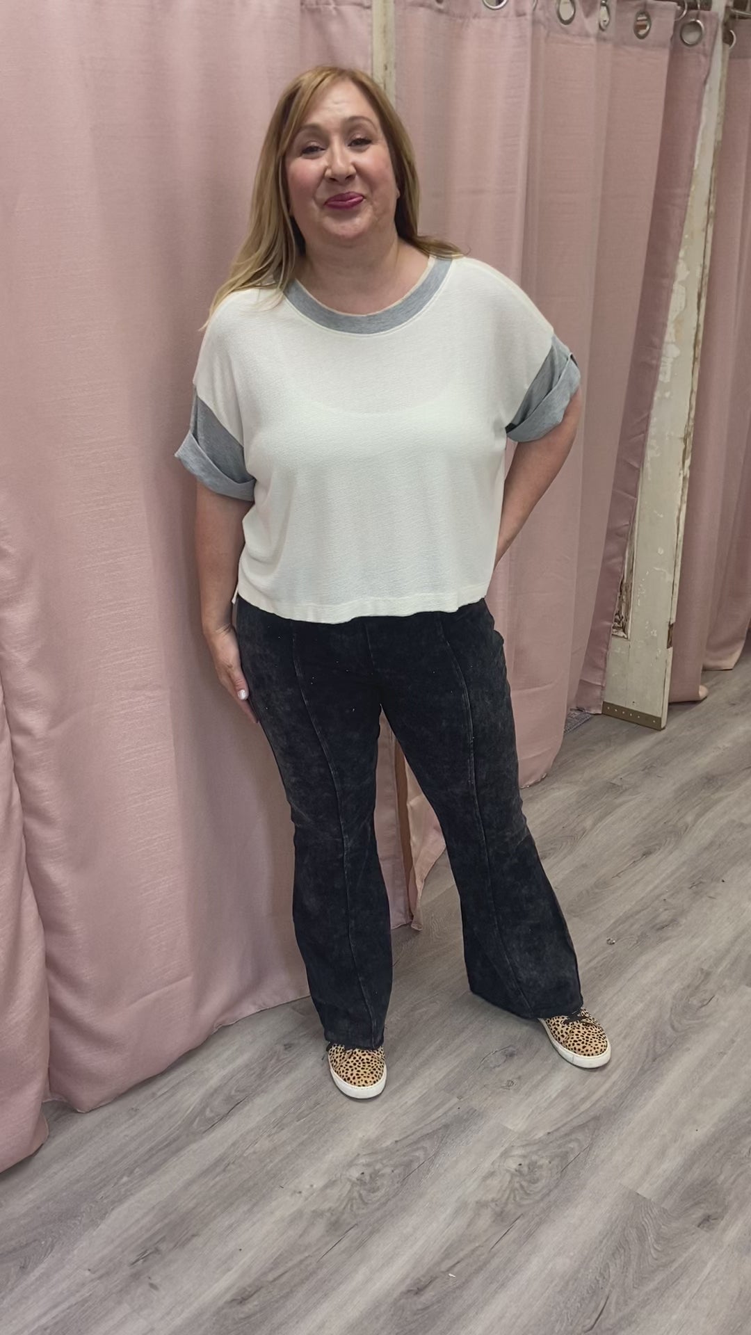 Load and play video in Gallery viewer, Flare and Free High Waist Pants in Black

