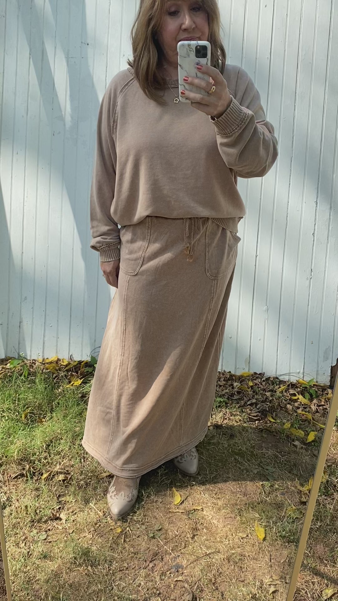 Allspice Terry Skirt