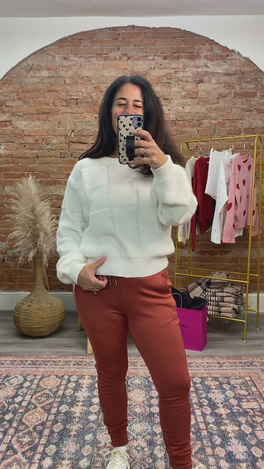 Load and play video in Gallery viewer, Blocker Crewneck Sweater in Ivory
