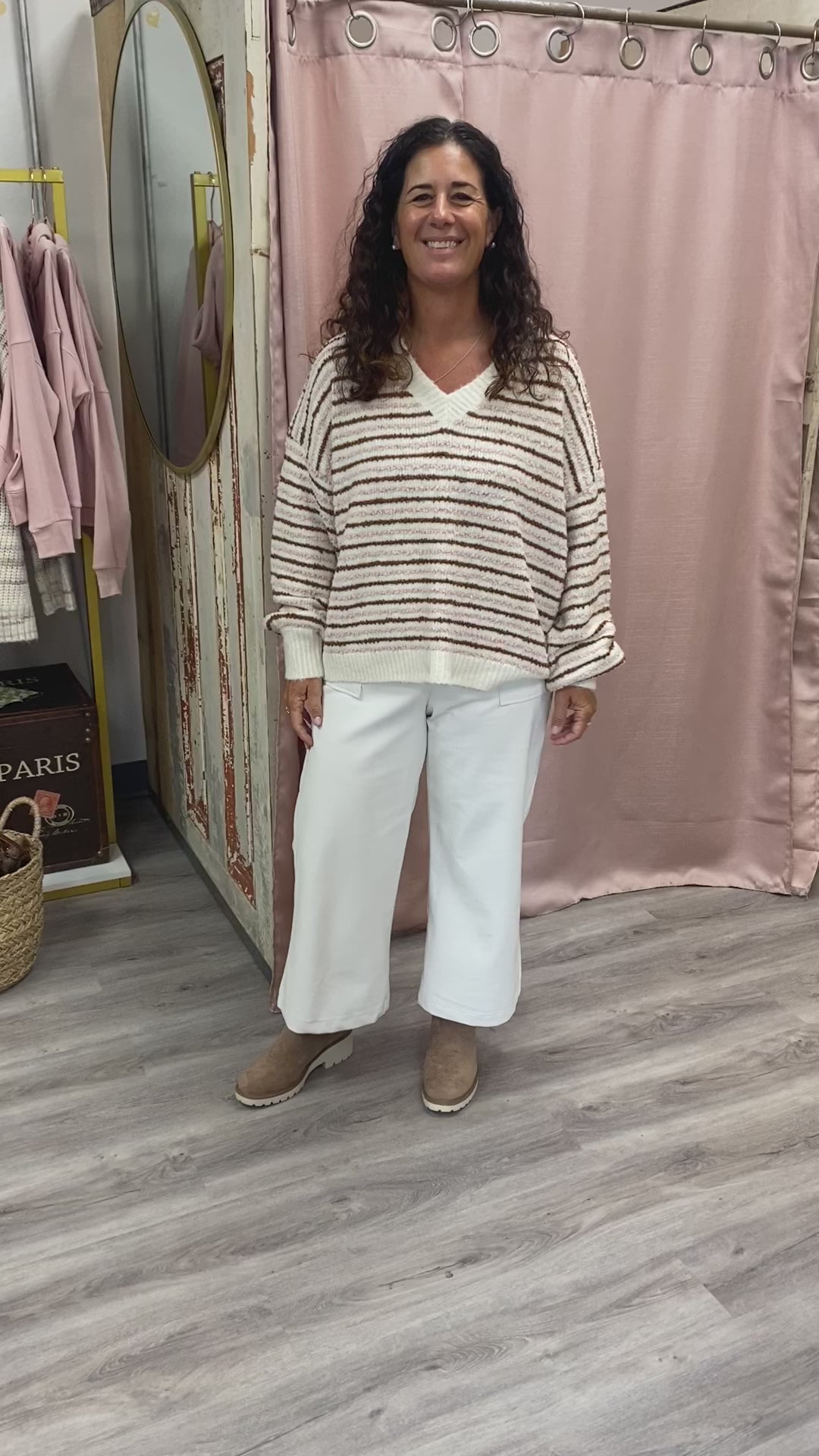 Load and play video in Gallery viewer, Neapolitan Striped Sweater
