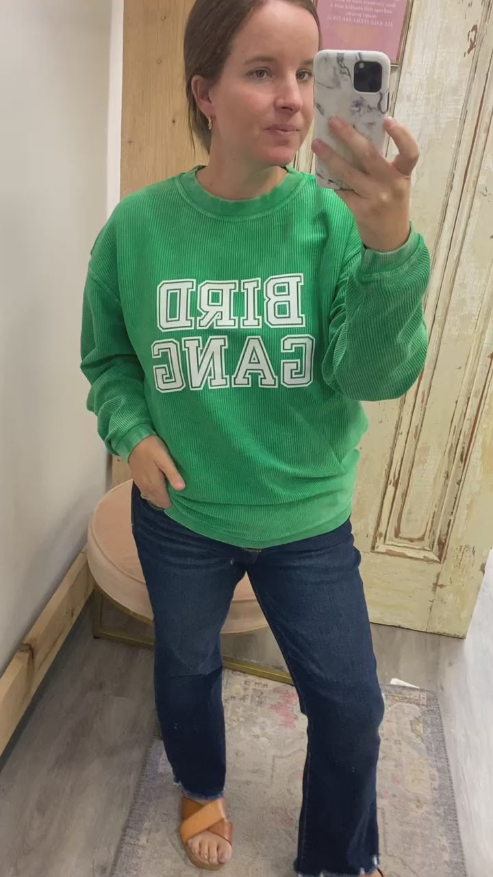 Bird Gang Corded Crew neck- IN-STOCK