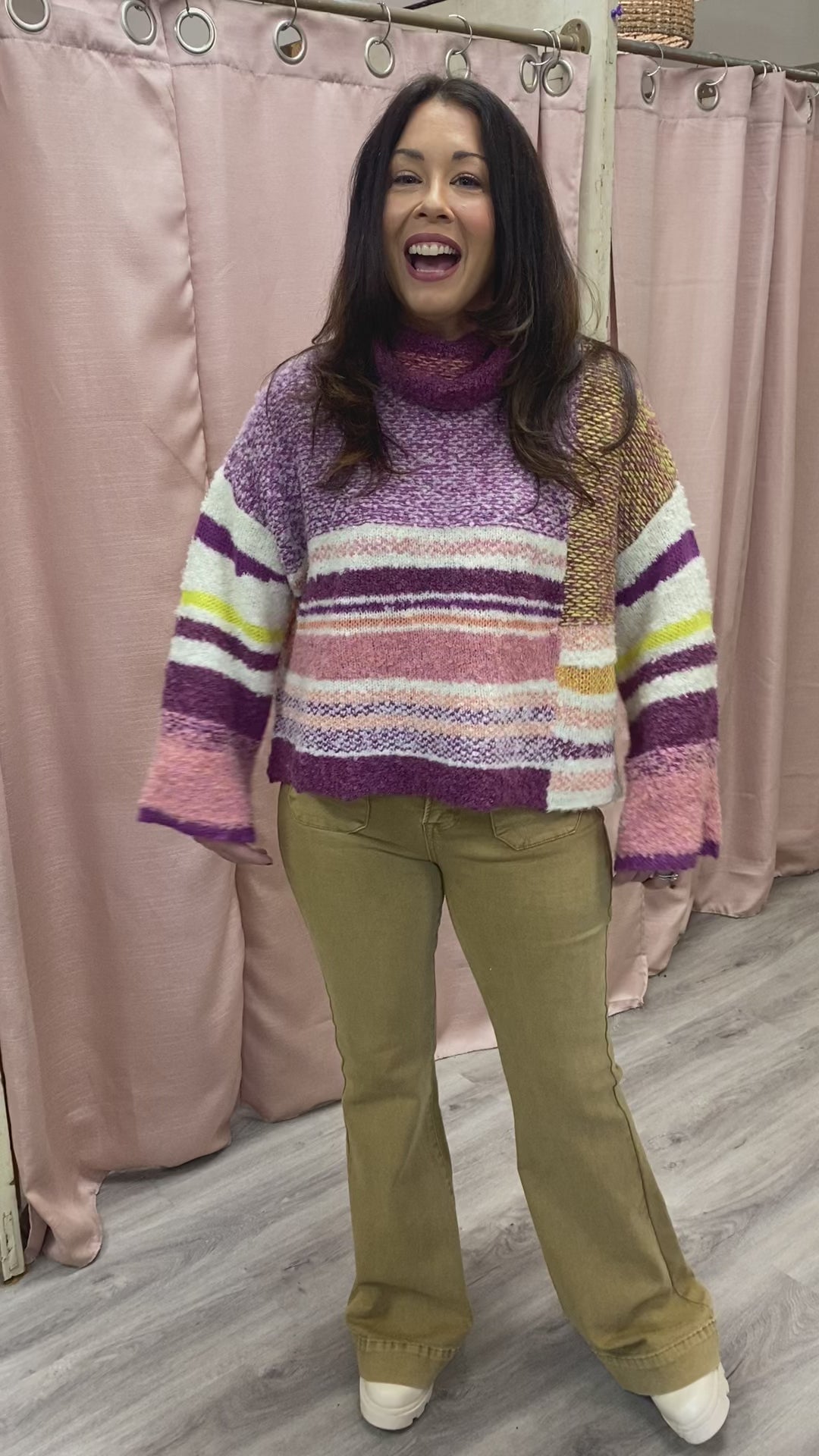 Load and play video in Gallery viewer, Most Fun Sweater in Mulberry

