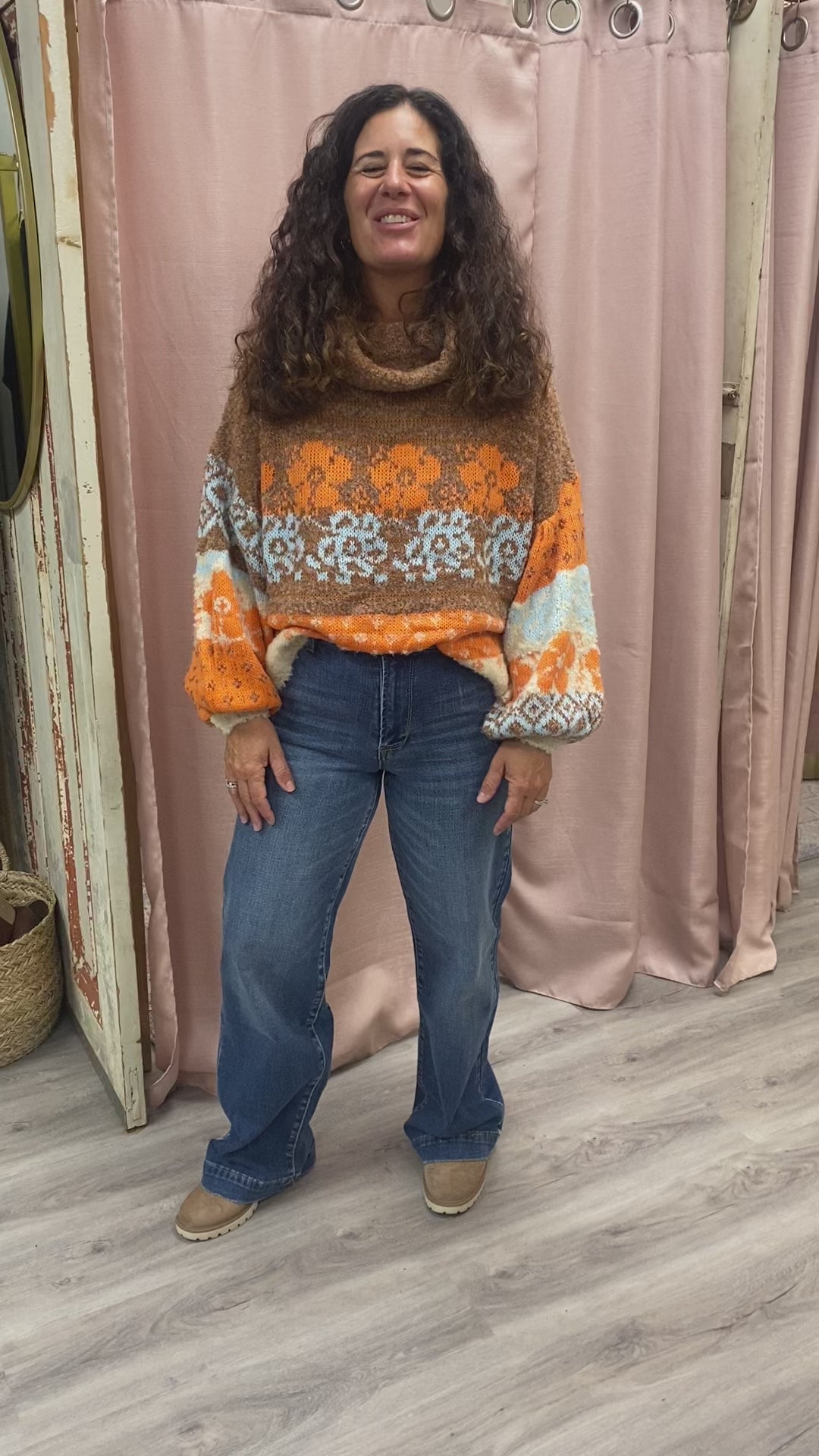 Load and play video in Gallery viewer, More Fun Sweater Orange
