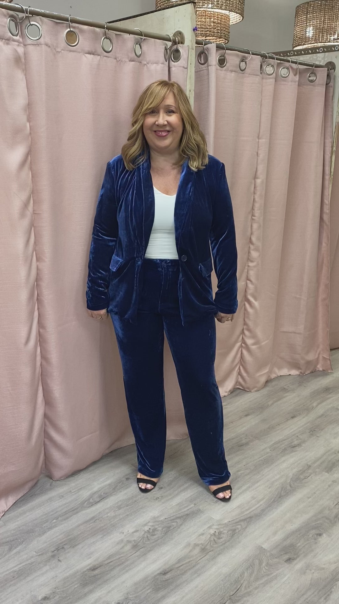 Deep Oceans Velvet Blazer