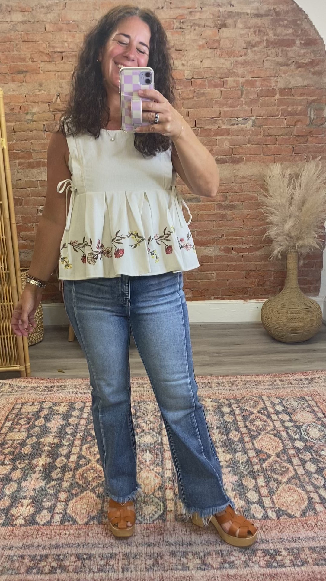 Bright Smile Peplum Top