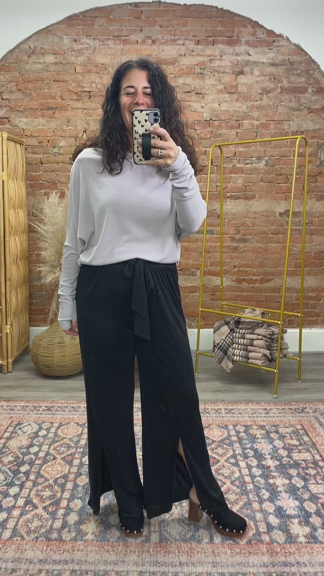 Load and play video in Gallery viewer, Fearless Off the Shoulder Sweater Lavender
