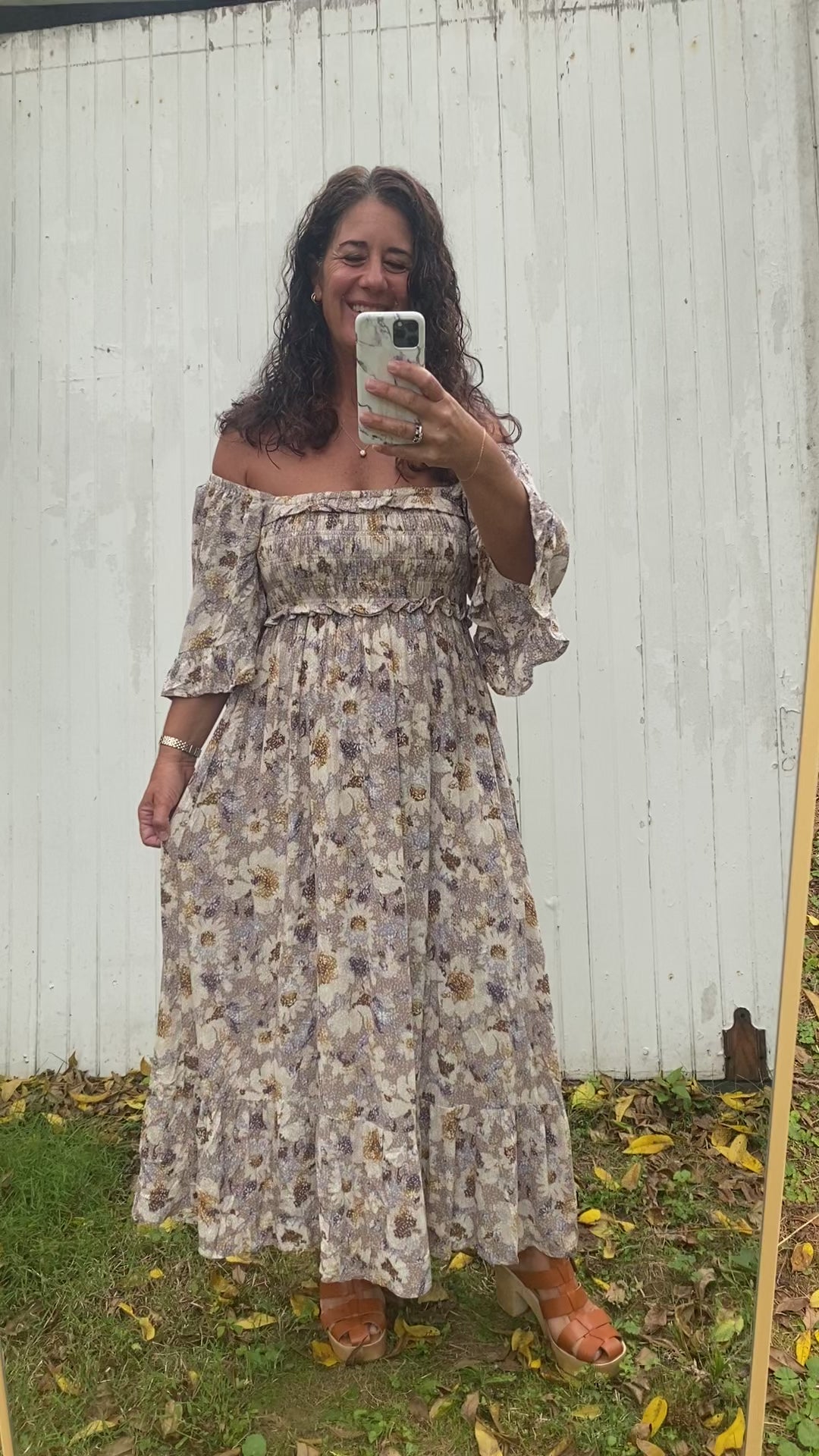 Muted Midi Floral Dress