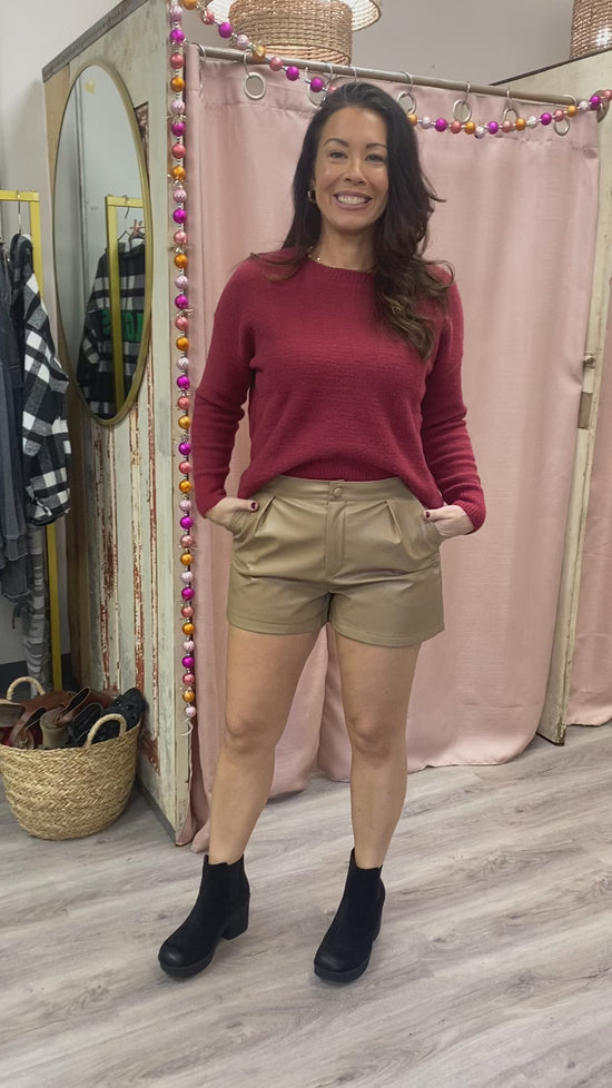 Load and play video in Gallery viewer, Cross the Sand Leather Shorts
