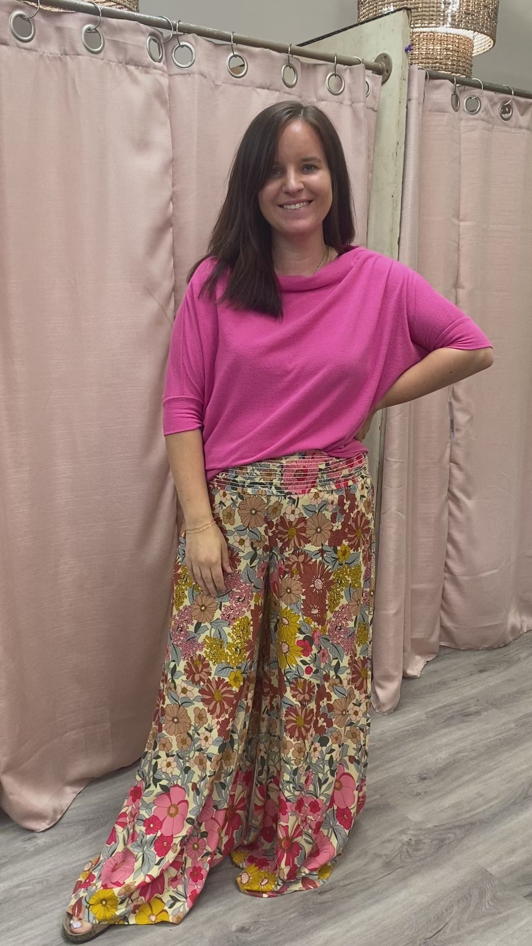 Load and play video in Gallery viewer, No Fear Short Sleeve Top in Punch Pink
