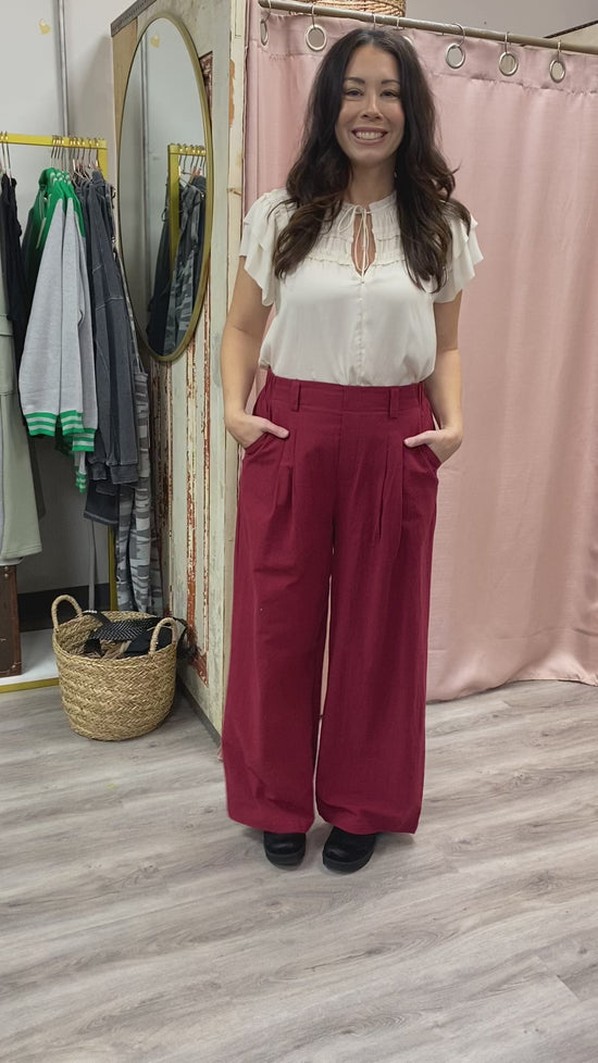 Load and play video in Gallery viewer, Ruby Wide Leg Pants
