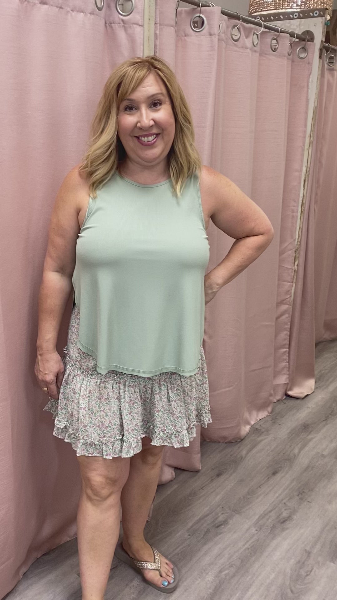 Load and play video in Gallery viewer, Mariella Tank in Sage
