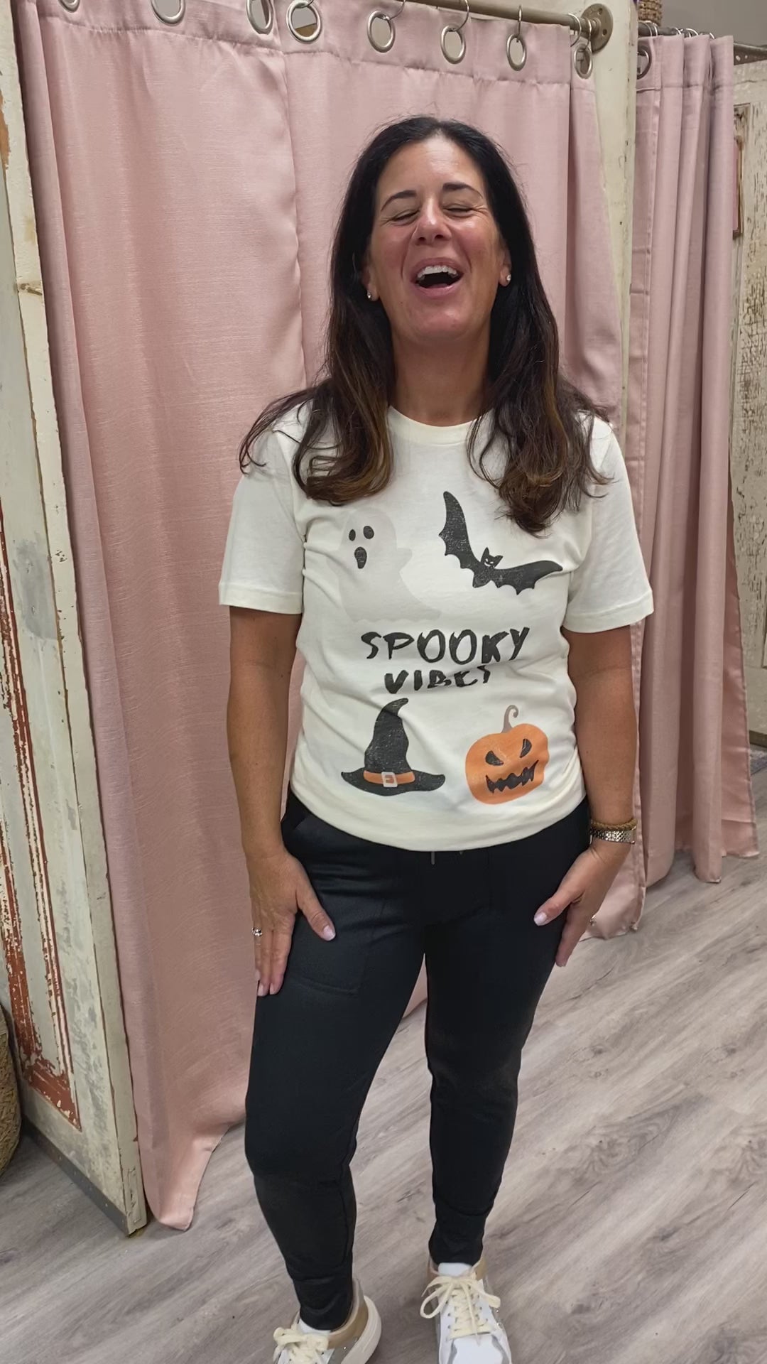 Load and play video in Gallery viewer, Spooky Vibes Graphic Tee

