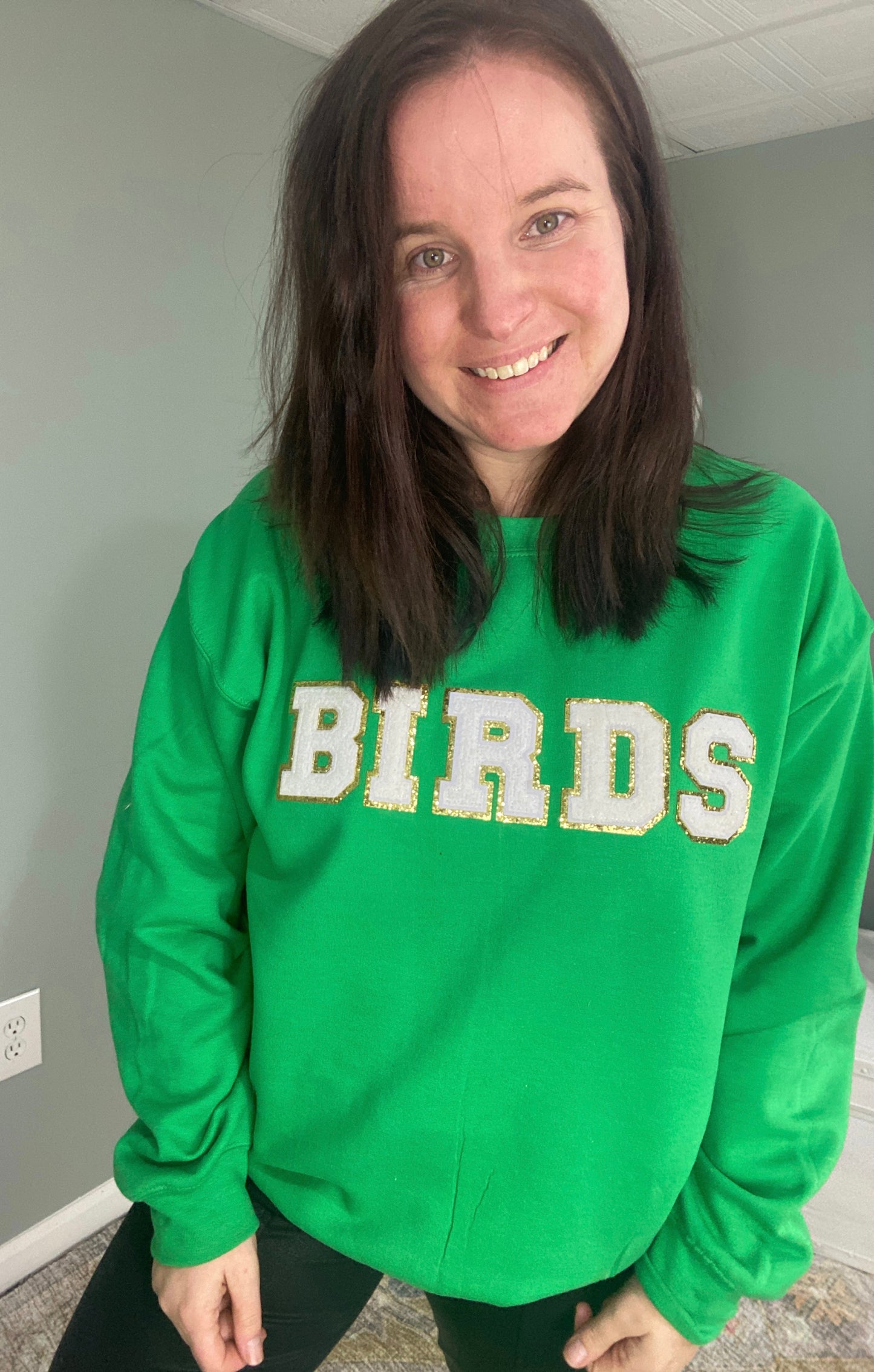 GREEN BIRDS Varsity  Crewneck-  PRE-ORDER