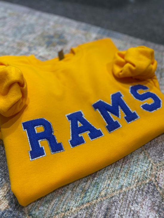 Rams Crewneck Blue Letters